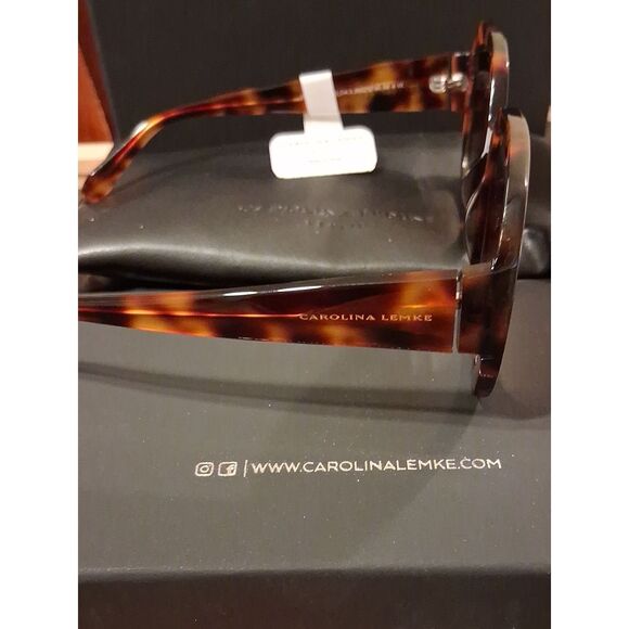 Carolina Lemke Square Greta Demi Tortoise Brown Gradient Sunglasses CL9024-03 Ne main image 6